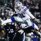 Ezekiel Elliott Signed 16x20 Dallas Cowboys vs Eagles Hurdle Photo BAS