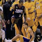 Allen Iverson Signed 8x10 76ers 2001 NBA Finals Step Over Lue Photo JSA ITP