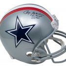 Roger Staubach Signed Dallas Cowboys Full Size 1976 Replica Helmet Stats BAS
