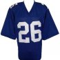 Saquon Barkley Signed Custom Blue Pro-Style Football Jersey JSA Hologram+SI
