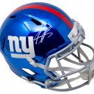 Saquon Barkley Signed Giants FS Chrome Replica Speed Helmet Panini PA53985