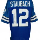 Roger Staubach Signed Custom Blue Pro-Style Football Jersey BAS