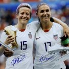Alex Morgan Megan Rapinoe Team USA Dual Signed 16x20 Photo JSA
