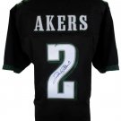 David Akers Signed Custom Black Pro-Style Football Jersey JSA