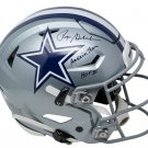 Roger Staubach Signed Dallas Cowboys Full Size SpeedFlex Helmet 2x Insc BAS