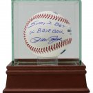 Pete Rose Signed Sorry I Bet On Baseball MLB Baseball JSA w/ Glass Display Case