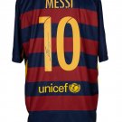 Lionel Messi Signed Nike 2015/2016 Barcelona Home Soccer 2XL Jersey Messi COA