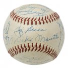 1960 Yankees Team Signed OAL Baseball Yogi Berra Whitey Ford +22 BAS A52154