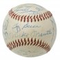 1960 Yankees Team Signed OAL Baseball Yogi Berra Whitey Ford +22 BAS A52154