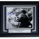 Roger Staubach Signed Framed 8x10 Dallas Cowboys Photo w/ Tom Landry BAS