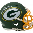 Davante Adams Signed Green Bay Packers Mini Amp Speed Replica Helmet JSA