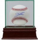 Jim Thome Indians Signed Official MLB Baseball BAS w/ Glass Display Case