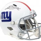 Saquon Barkley Signed Giants Full Size Matte White Spd Rep Helmet A585555