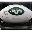 Robby Anderson Signed New York Jets Full Size Logo Football JSA w/Case