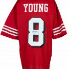 Steve Young Signed Custom Red Pro-Style Football Jersey JSA