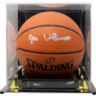 Zion Williamson Pelicans Signed Spalding I/O NBA Basketball Fanatics w/ Case