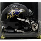Lamar Jackson Signed Baltimore Ravens Full Size Speed Replica Helmet JSA w/Case