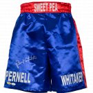 Pernell Whitaker Signed Blue Sweet Pea Boxing Trunks JSA