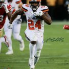 Nick Chubb Cleveland Browns White Uniform Signed 16x20 Photo JSA ITP