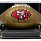 Frank Gore Signed Gold San Francisco 49ers Logo Football JSA w/ Acrylic Case
