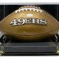 Frank Gore Signed Gold San Francisco 49ers Logo Football JSA w/ Acrylic Case