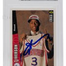 Allen Iverson Signed 96-97 Collectors Choice #301 76ers RC Card BAS