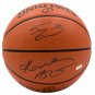 Kobe Bryant Shaquille O'Neal Dual Signed Spalding Basketball w/ Case JSA Panini