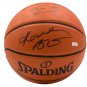 Kobe Bryant Shaquille O'Neal Dual Signed Spalding Basketball w/ Case JSA Panini