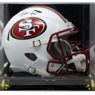 Frank Gore Signed 49ers Full Size Matte White Speed Replica Helmet JSA w/ Case