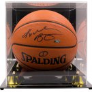 Kobe Bryant Lakers Signed Spalding Replica Basketball w/ Case Panini PA36241