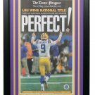 LSU Tigers Framed January 14th New Orleans Advocate Perfect! Newspaper Cover