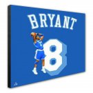 Kobe Bryant Stretched 20x20 Los Angeles Lakers Blue #8 Jersey Canvas
