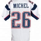 Sony Michel Signed Custom White Pro-Style Football Jersey BAS