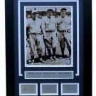 Babe Ruth Jimmie Fox Lou Gehrig Framed 8x10 Photo w/ Laser Engraved Signature