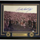 Rudy Ruettiger Signed Framed 16x20 Notre Dame Carry Out Photo JSA ITP