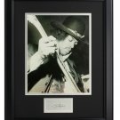 Jimi Hendrix Framed 10x10 Performing Photo w/ Laser Engraved Autograph