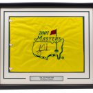 Tiger Woods Signed Framed 2001 Masters Golf Flag PSA/DNA LOA S12540