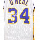 Shaquille O'Neal Signed Custom White Pro-Style Basketball Jersey w/ 24 Patch BAS