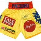 Manny Pacquiao Signed Custom Yellow Boxing Trunks BAS