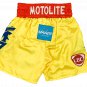 Manny Pacquiao Signed Custom Yellow Boxing Trunks BAS