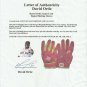 David Ortiz Signed Game Used Red Sox Marucci Red/Green Batting Gloves Ortiz LOA