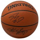 Kobe Bryant Shaquille O'Neal Signed Spalding Game Basketball PSA BAS WA29478
