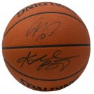 Kobe Bryant Shaquille O'Neal Signed Spalding Game Basketball PSA BAS WA29480