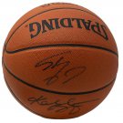 Kobe Bryant Shaquille O'Neal Signed Spalding Game Basketball PSA BAS WA29479