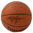 Kobe Bryant Shaquille O'Neal Signed Spalding Game Basketball PSA BAS WA29487