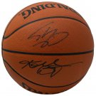 Kobe Bryant Shaquille O'Neal Signed Spalding Game Basketball PSA BAS WA29481