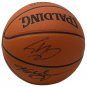 Kobe Bryant Shaquille O'Neal Signed Spalding Game Basketball PSA BAS WA29481