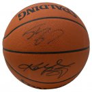 Kobe Bryant Shaquille O'Neal Signed Spalding Game Basketball PSA BAS WA29486