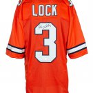 Drew Lock Signed Custom Orange Pro Style Football Jersey BAS ITP