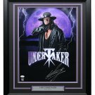 Undertaker Signed Framed WWE WWF 16x20 Photo JSA ITP